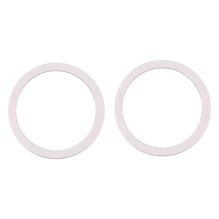 2 PCS Rear Camera Glass Lens Metal Protector Hoop Ring for iPhone 12 Mini(White)