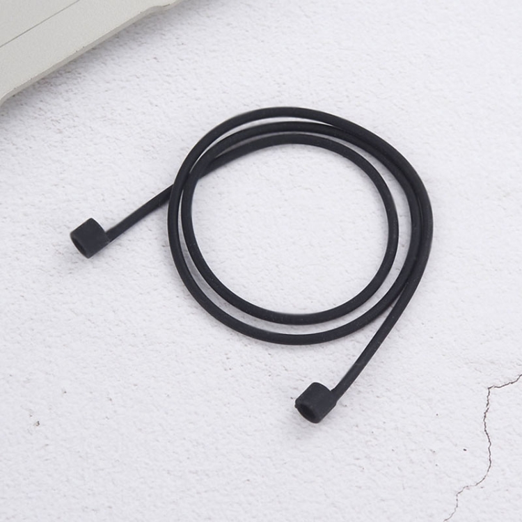 Wireless Bluetooth Earphone Anti-lost Strap Silicone Unisex Headphones Anti-lost Line for Apple AirPods 1/2, Cable Length: 60cm(Black)