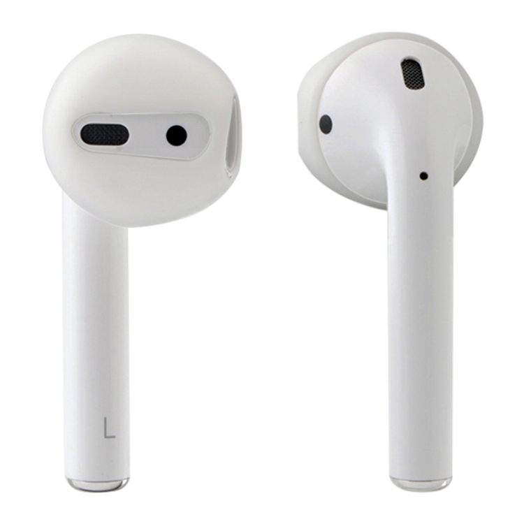 1 Pair Wireless Bluetooth Earphone Silicone Ear Caps Earpads for Apple AirPods(Transparent)