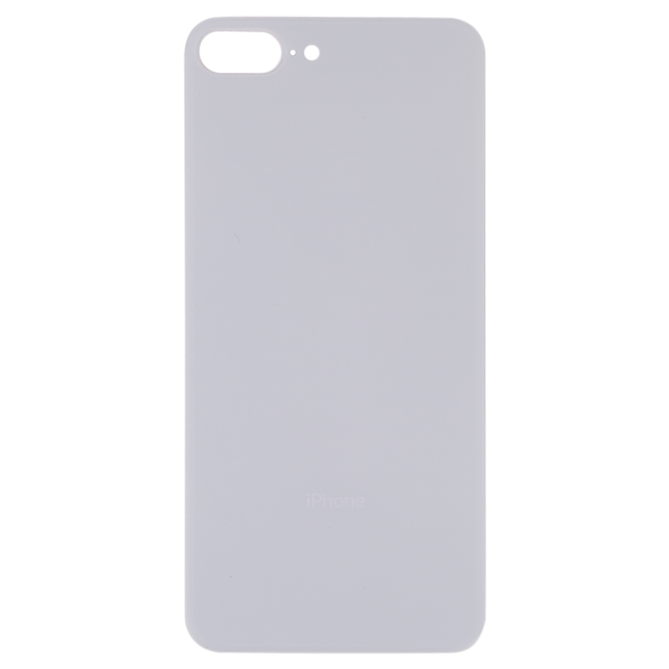 Easy Replacement Big Camera Hole Glass Back Battery Cover with Adhesive for iPhone 8 Plus(White)