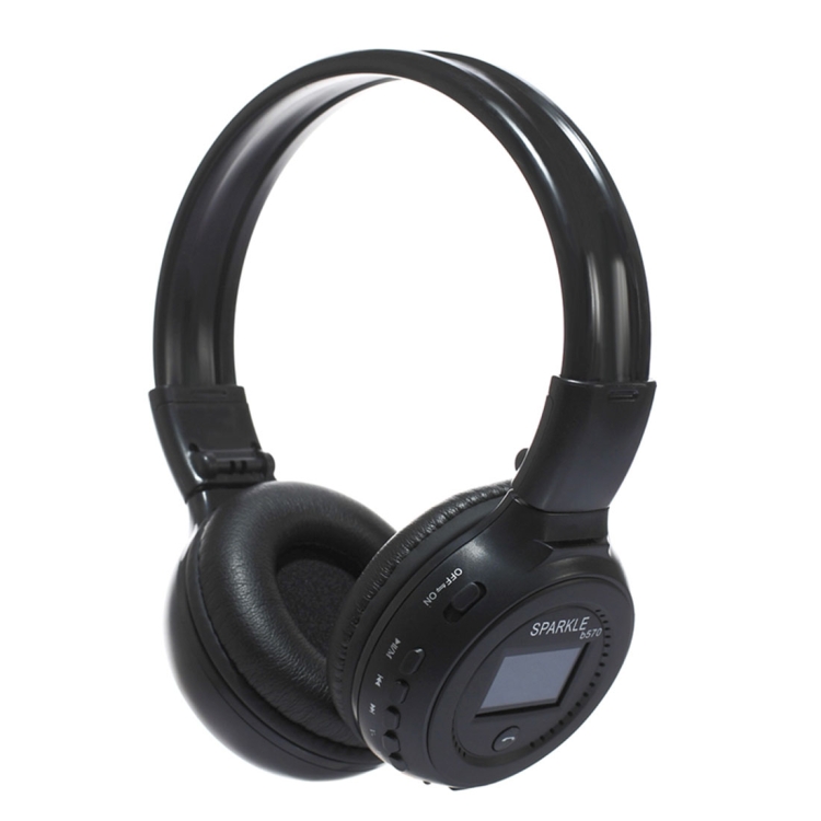 ZEALOT B570 Stereo Wired Wireless Bluetooth Subwoofer Headset with LED Color Screen Design & HD Microphone & FM, For Mobile Phones & Tablets & Laptops, Support 32GB TF Card Maximum(Black)