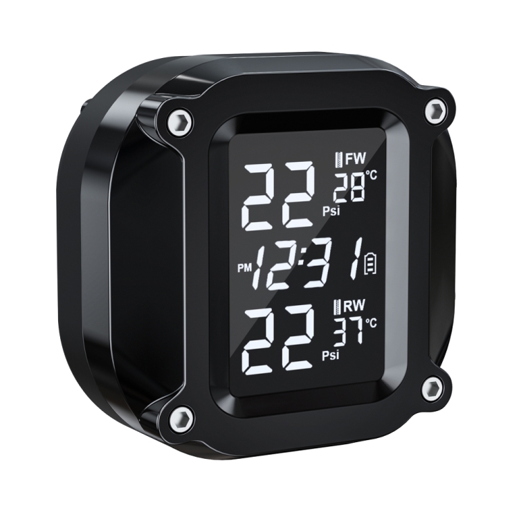 M6 Anti-vibration Motorcycles Tire Pressure Monitor with Anti-theft Screw Holder