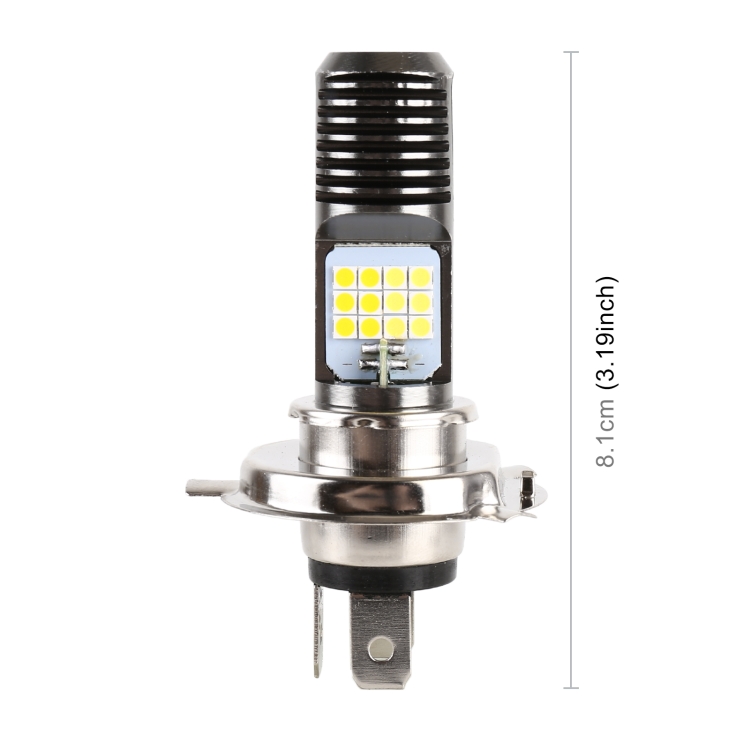 H4 DC12V / 7.4W Motorcycle LED Headlight with 24LEDs SMD-3030 Lamp Beads (Yellow + White)