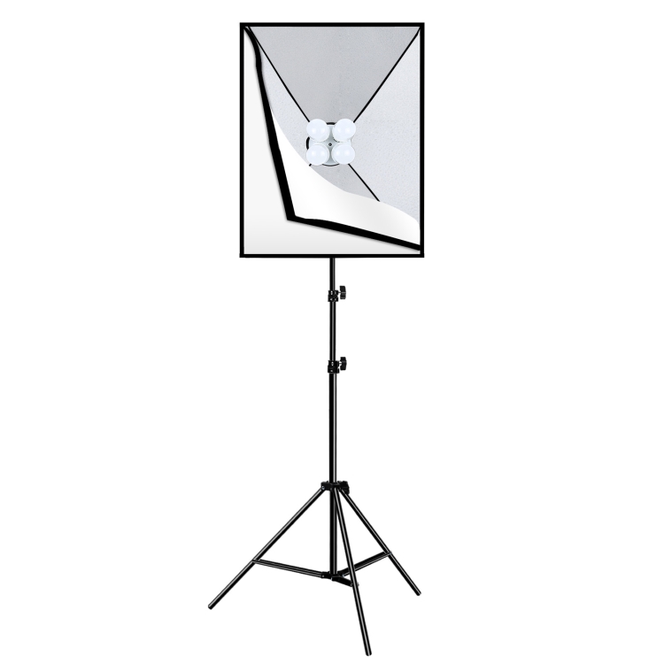 PULUZ Softbox Lighting Kit 2 PCS 50x70cm Professional Photo Studio Photography Light Equipment with 8 x E27 20W E27 Socket Bulb Photography Lighting Kit for Filming Portrait Shooting / Fashio