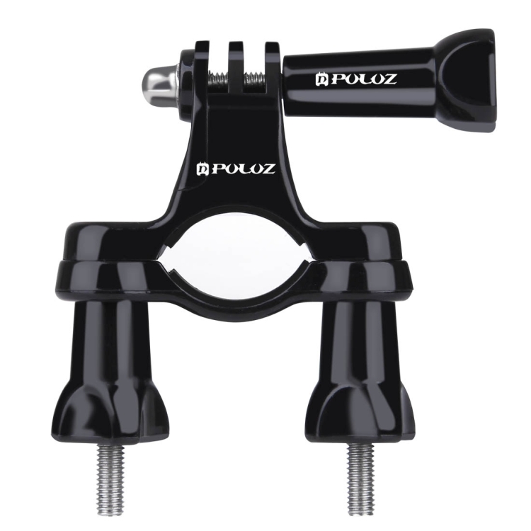 PULUZ Universal Bike Motorcycle Handlebar Mount with Screw for PULUZ Action Sports Cameras Jaws Flex Clamp Mount for GoPro, Insta360, DJI and Other Action Cameras(Black)