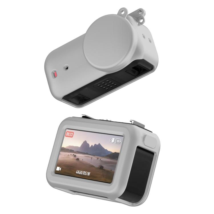 For DJI Osmo Nano PULUZ Transmission Module & Lens & Body 3 in 1 Silicone Protective Cover (Grey)