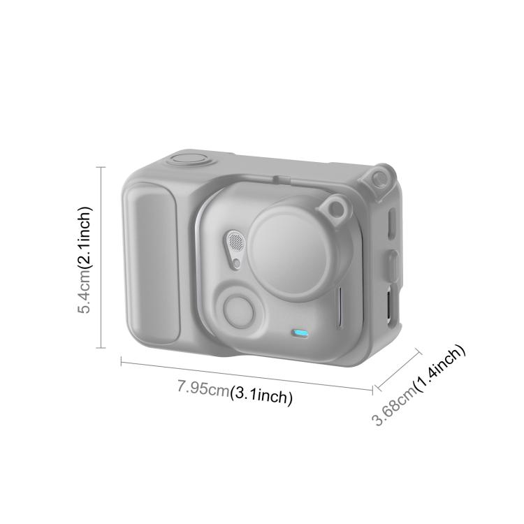 For Insta360 GO Ultra PULUZ 2 in 1 Silicone Expansion Module Body & Lens Cover (Grey)