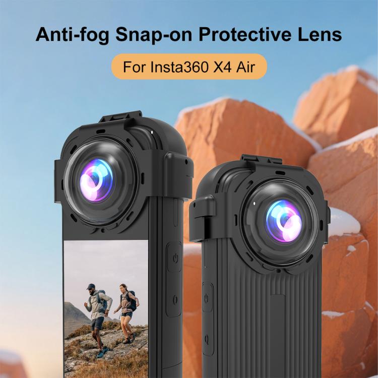 For Insta360 X4 Air PULUZ Snap-on Optical Tempered Glass Lens Guard Protective Cover (Transparent)