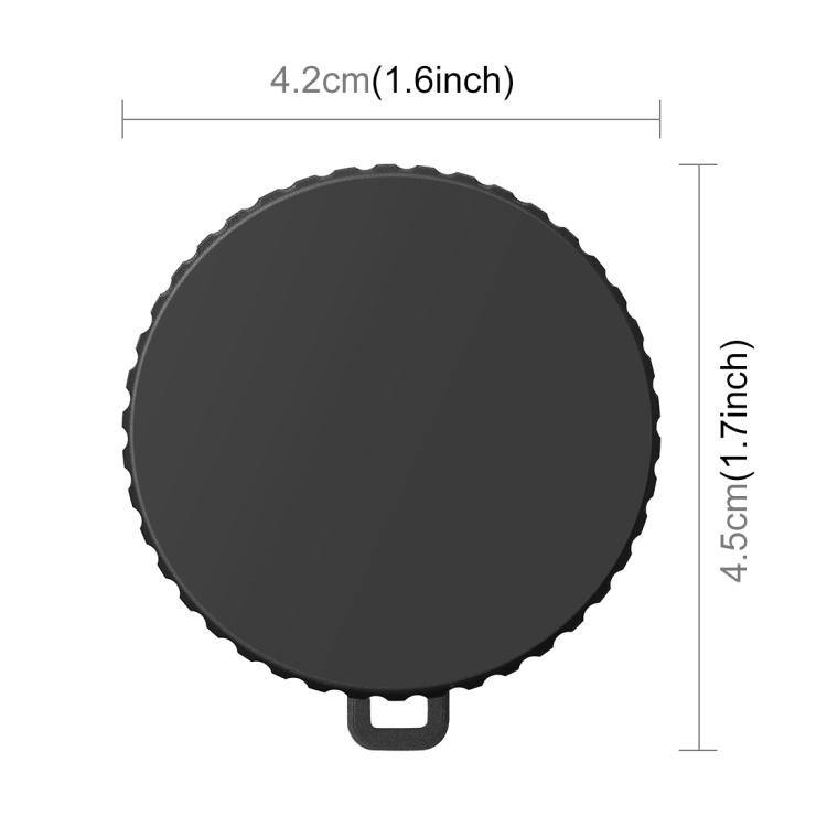 For DJI Osmo Action 6 PULUZ Silicone Lens Cap with Strap (Black)