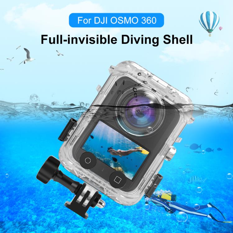 For DJI Osmo 360 PULUZ 40m Depth Waterproof Camera Case Diving Housing Underwater Cover (Transparent)