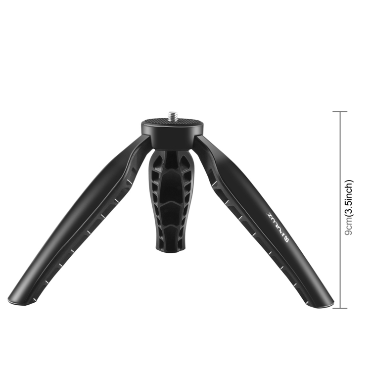 PULUZ Simple Mini ABS Desktop Tripod Mount with 1/4 inch Screw for DSLR & Digital Cameras, Working Height: 9cm(Black)