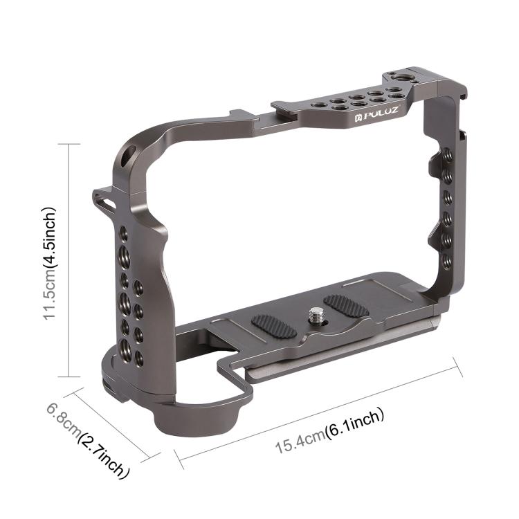 PULUZ Video Camera Cage Stabilizer for Canon EOS R5 / R5C / EOS R6 / R6 II, without Handle(Bronze)
