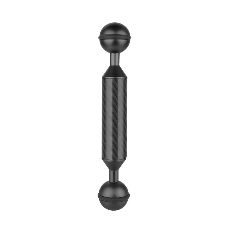 PULUZ 5 inch 13cm Length 20.8mm Diameter Dual Balls Carbon Fiber Floating Arm, Ball Diameter: 25mm(Black)