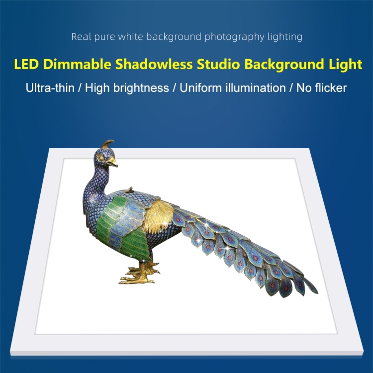 PULUZ 1000LM LED Acrylic No Polar Dimming Shadowless Light Pad with Switch for 40cm Photo Studio Box(EU Plug)