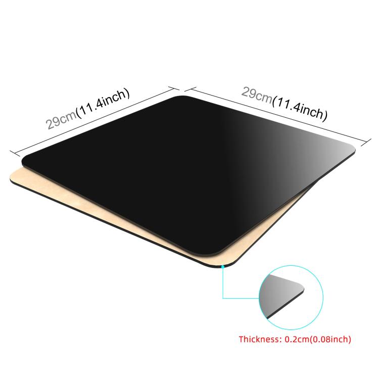 PULUZ 29cm Photography Acrylic Reflective Display Table Background Board(Black)