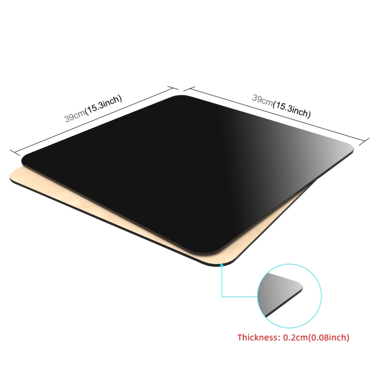 PULUZ 39cm Photography Acrylic Reflective Display Table Background Board(Black)