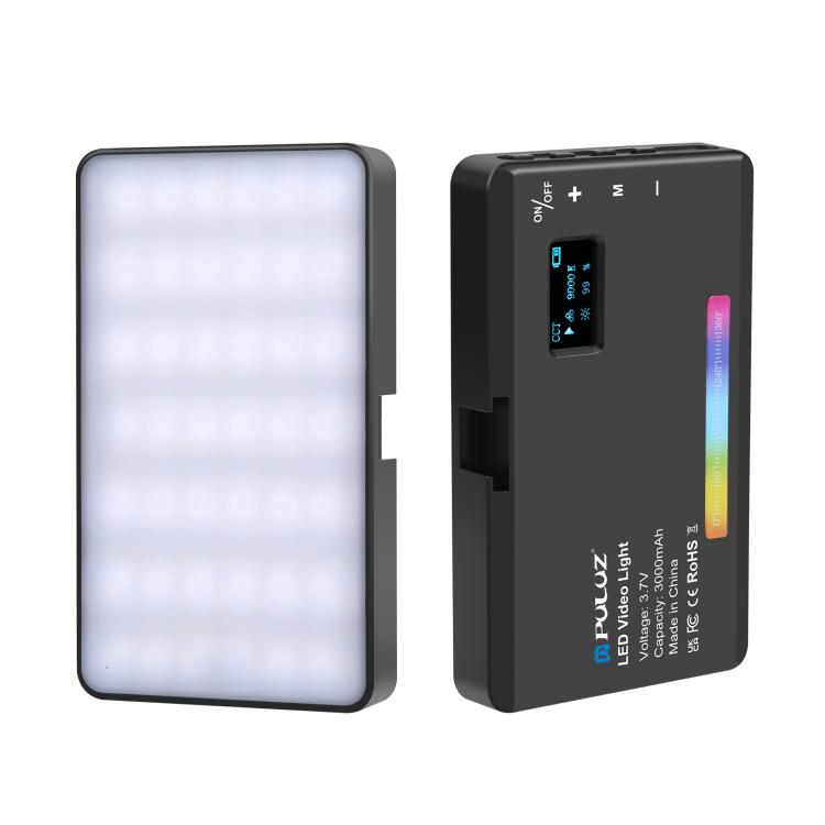 PULUZ Pocket 140 LEDs RGB Full Color Beauty Fill Light Handheld Photography LED Light (Black)
