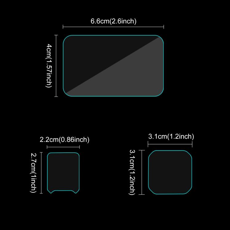For Insta360 Ace Pro 2 PULUZ 3 in 1 Rear & Front  Screen and Lens Tempered Glass Film (Transparent)