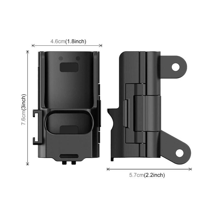 For DJI OSMO Pocket 3 PULUZ Plastic Protection Frame Expansion Cold Shoe Adapter Bracket (Black)