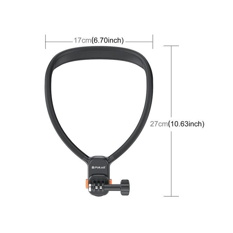 PULUZ Lazy Neck Bracket Magnetic Quick Release POV View Mount (Black)