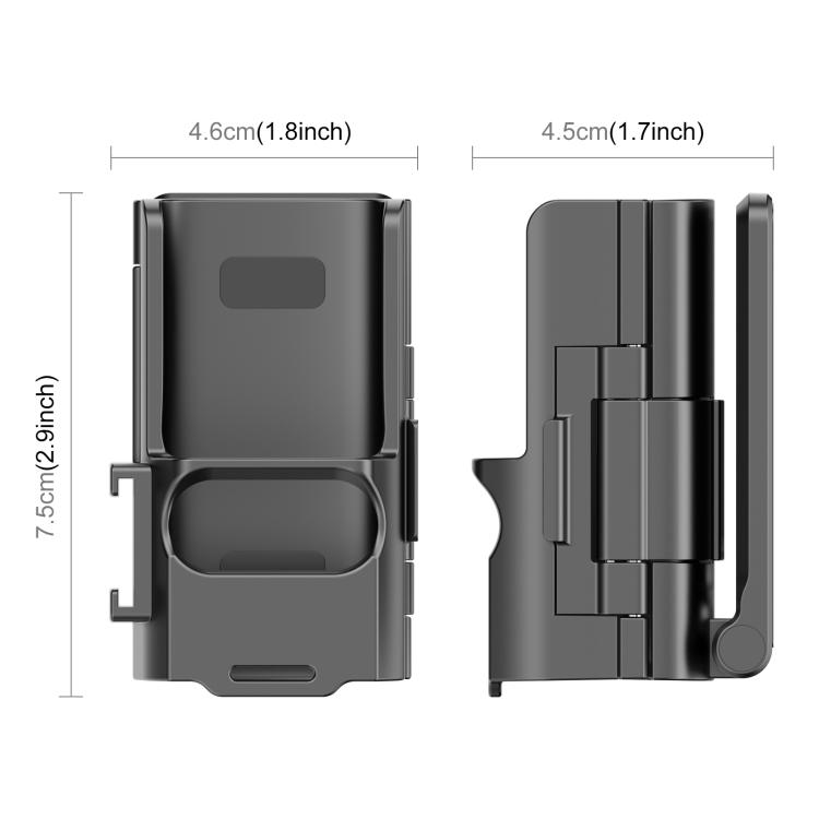 For DJI Osmo Pocket 3 PULUZ Folding Magnetic Mount Base Bracket (Black)
