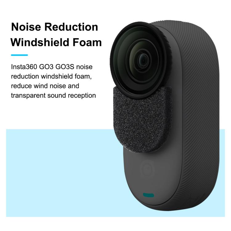 For Insta360 GO 3 / 3S PULUZ 6pcs Noise Reduction Windshield Foam Gasket (Black)
