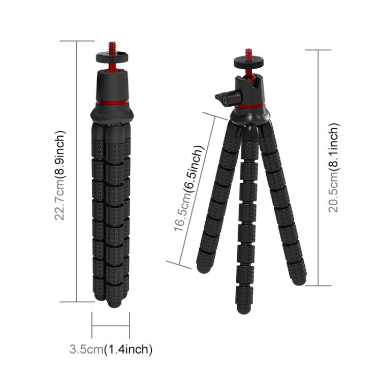 PULUZ Mini Octopus Flexible Tripod Holder with Remote Control for SLR Cameras, GoPro, Cellphone
