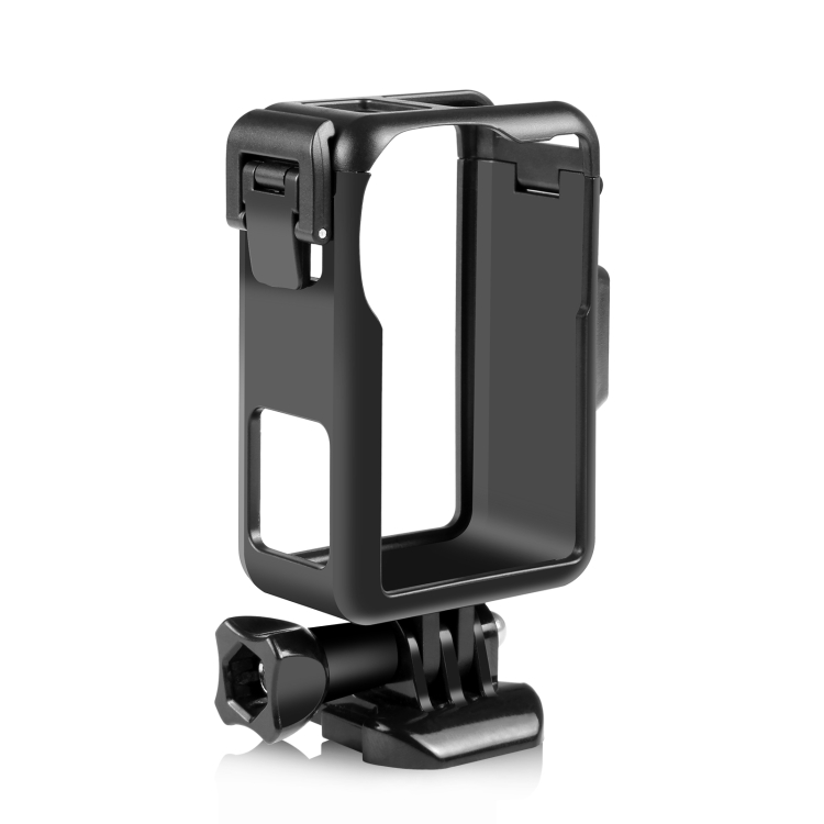 For DJI Osmo Action 5 Pro / 4 / 3 PULUZ Vertical Plastic Protective Frame Cage with Cold Shoes (Black)
