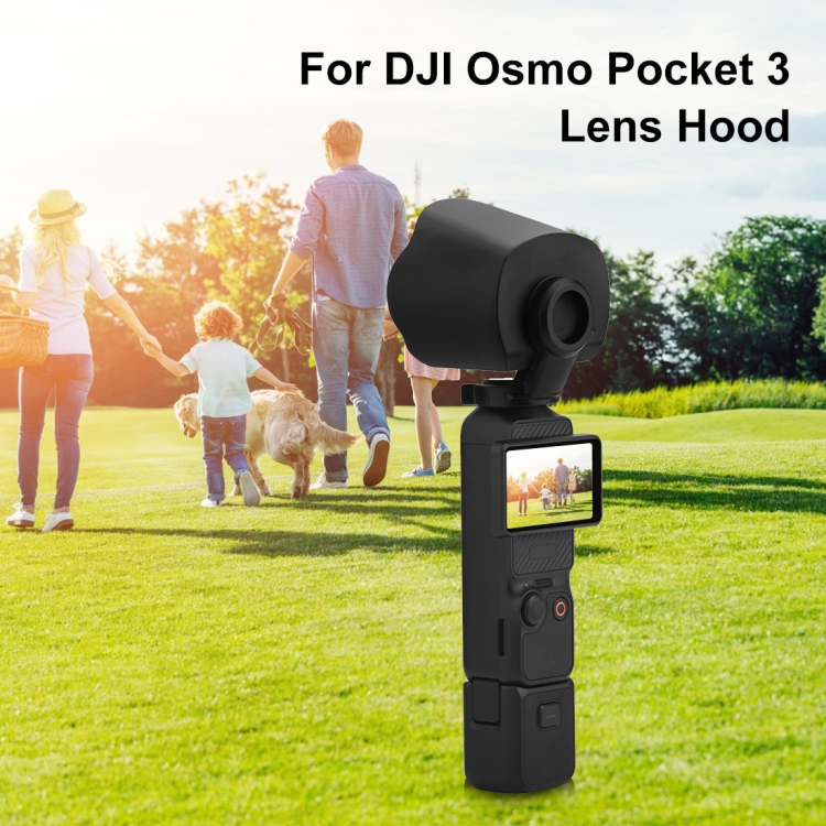 For DJI OSMO Pocket 3 PULUZ Sunshade Lens Protective Cover Hood (Black)