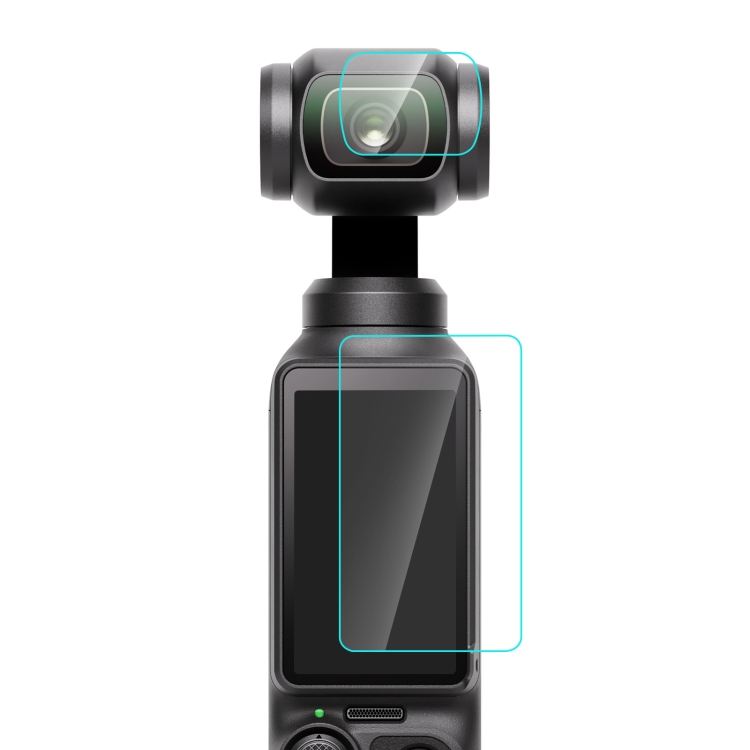 For DJI OSMO Pocket 3 PULUZ 9H 2.5D HD Tempered Glass Lens Protector + Screen Film (Transparent)