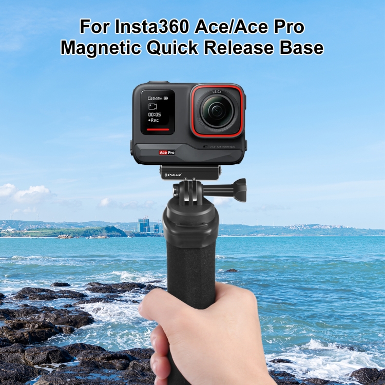For Insta360 Ace / Ace Pro / X4 / X4 Air PULUZ Magnetic Quick Release Base Mount (Black)