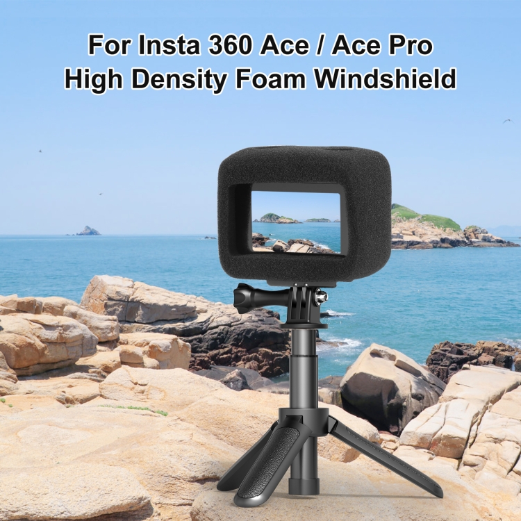 For Insta360 Ace Pro / Ace PULUZ High Density Foam Windshield (Black)