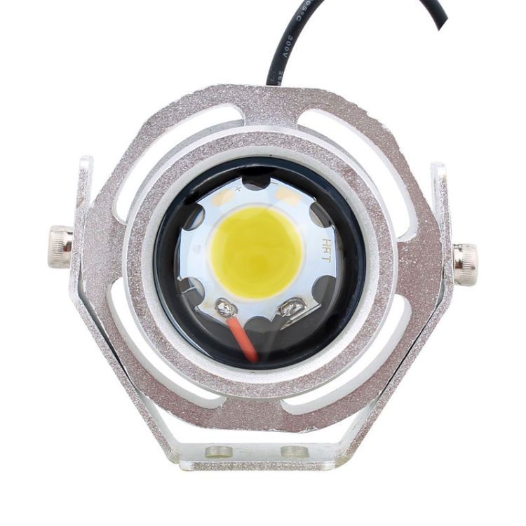 10W 500LM White Light 6500K COB LED Wired Hexagon Eagle Eyes Car Fog Lamp,Wire Length:35cm, DC 12-24V(Silver)