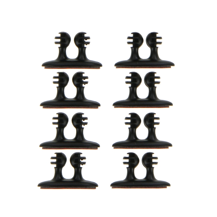 8 PCS DM-003 Car Cable Convenient Bundle Clip with Adhesive(Black)