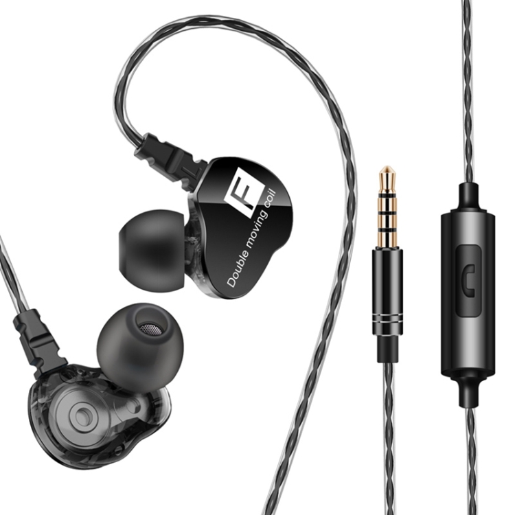 QKZ CK9 HiFi In-ear Four Unit Sports Music Headphones (Black)