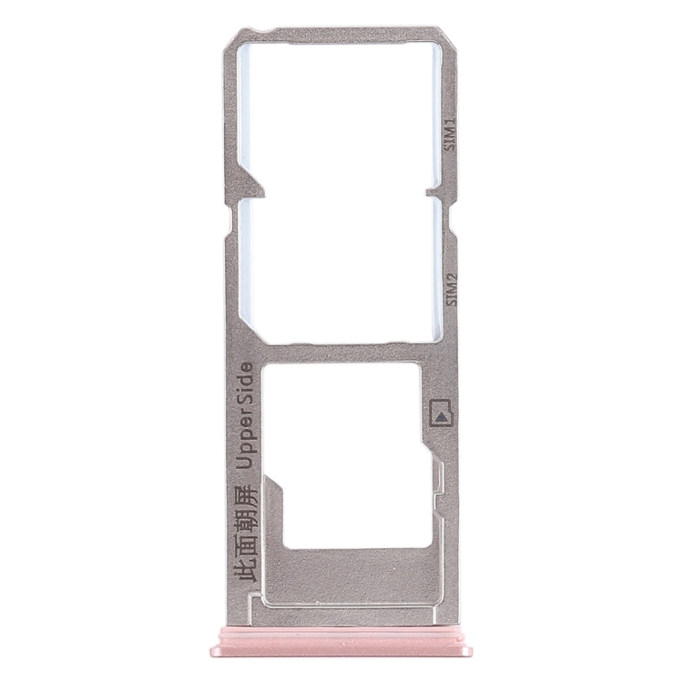 For Vivo Y53 2 x SIM Card Tray + Micro SD Card Tray (Rose Gold)