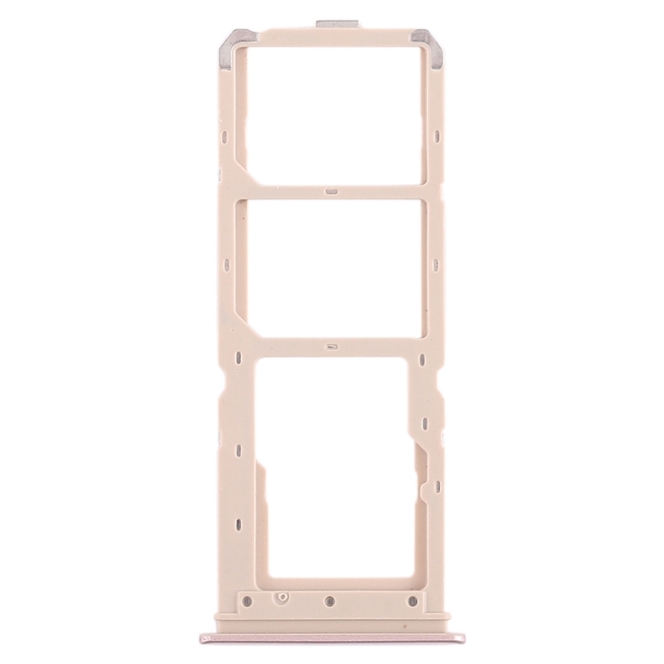 For Vivo Y71 2 x SIM Card Tray + Micro SD Card Tray (Rose Gold)