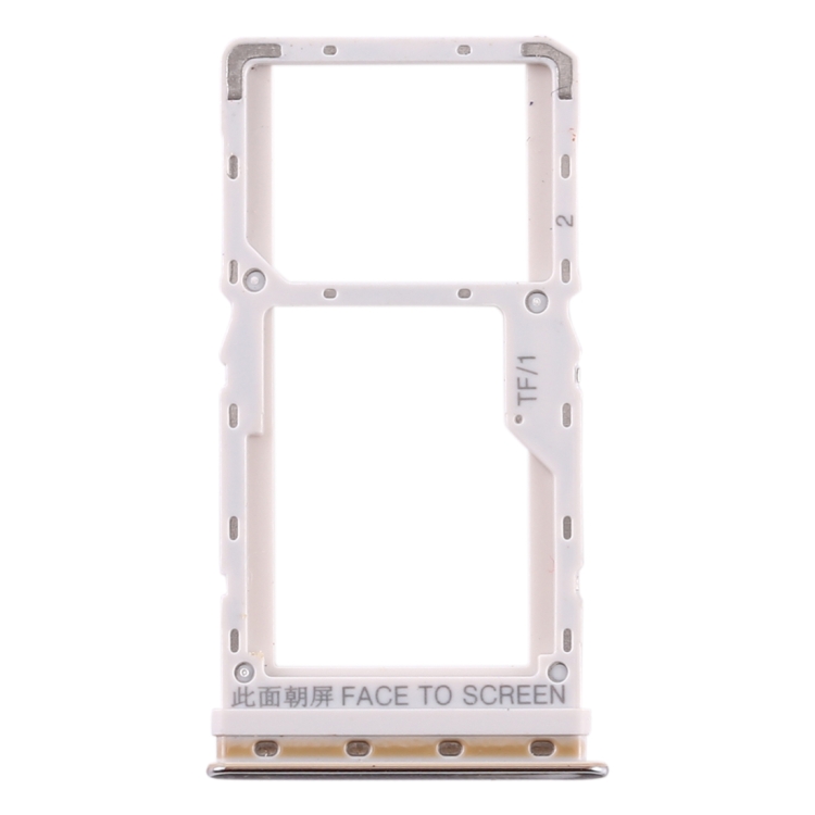 SIM Card Tray + SIM Card Tray / Micro SD Card Tray for Xiaomi Mi CC9e / Mi A3(Silver)
