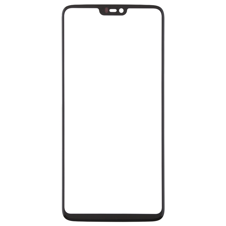 For OnePlus 6 Front Screen Outer Glass Lens (Black)