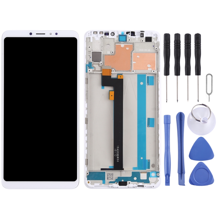TFT LCD Screen for Xiaomi Mi Max 3 Digitizer Full Assembly with Frame(White)