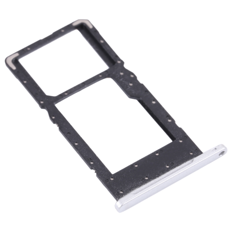 SIM Card Tray + Micro SD Card Tray for Samsung Galaxy Tab A7 Lite SM-T225 (Silver)