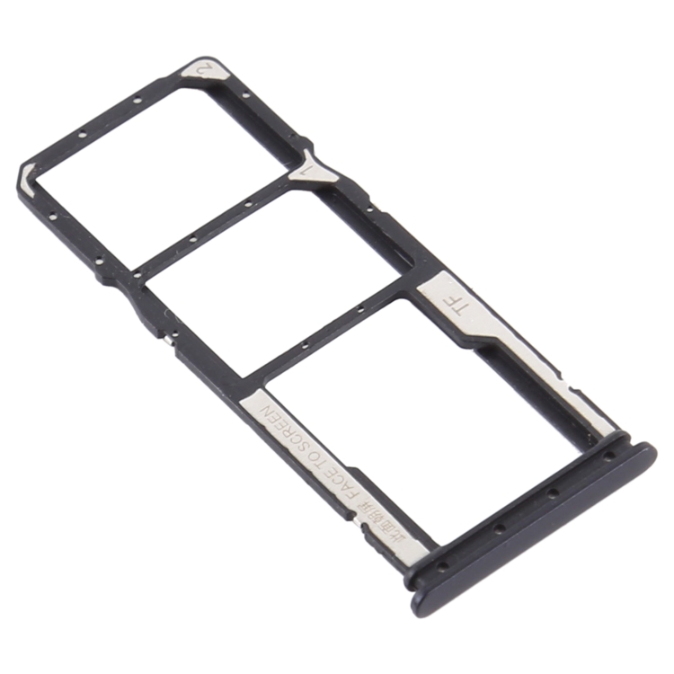 SIM Card Tray + SIM Card Tray + Micro SD Card Tray for Xiaomi Redmi 9A/Redmi 9C(Black)