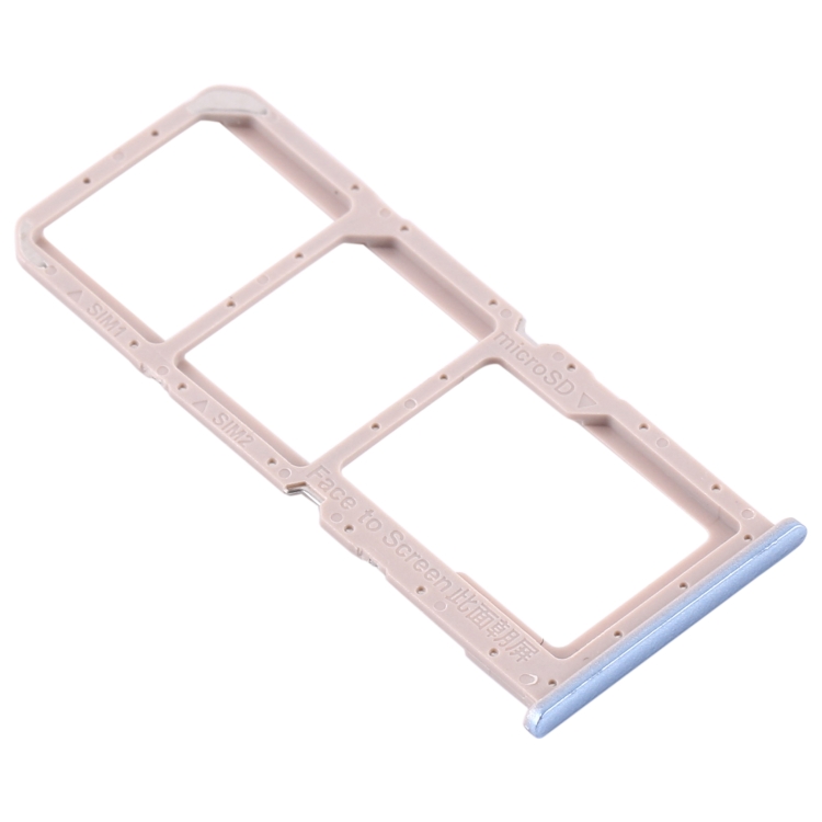 For OPPO A32 / A53 4G / A33 2020 / A53s / A11s PDVM00  SIM Card Tray + SIM Card Tray + Micro SD Card Tray(Blue)