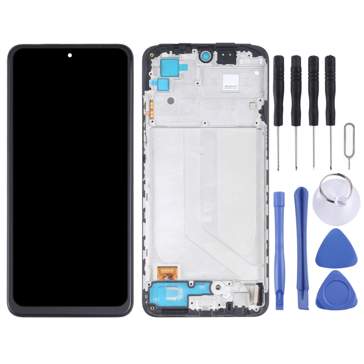 OLED Material LCD Screen and Digitizer Full Assembly With Frame for Xiaomi Redmi Note 10 4G / Redmi Note 10s 4G / Redmi Note 11 SE India / Poco M5s  M2101K7AI M2101K7AG M2101K7BG M2101K7BI M2