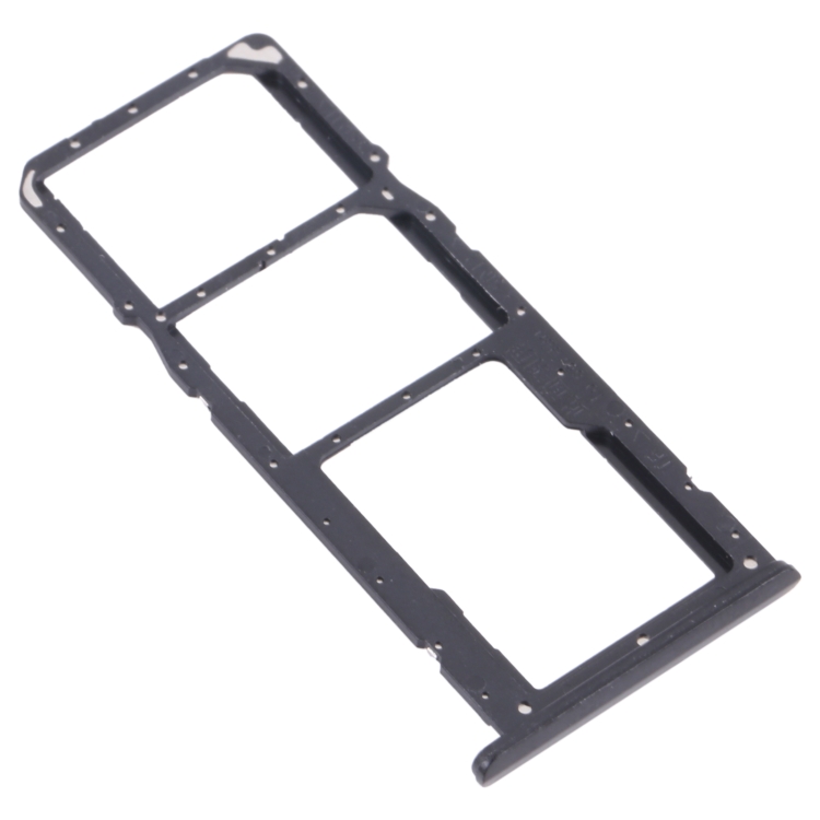 For OPPO Realme C21 / Realme C21Y RMX3201,RMX3261  SIM Card Tray + SIM Card Tray + Micro SD Card Tray (Black)