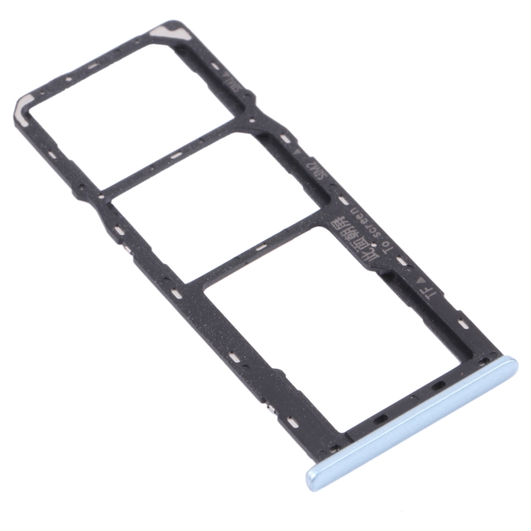 For OPPO A15 CPH2185  SIM Card Tray + SIM Card Tray + Micro SD Card Tray (Blue)