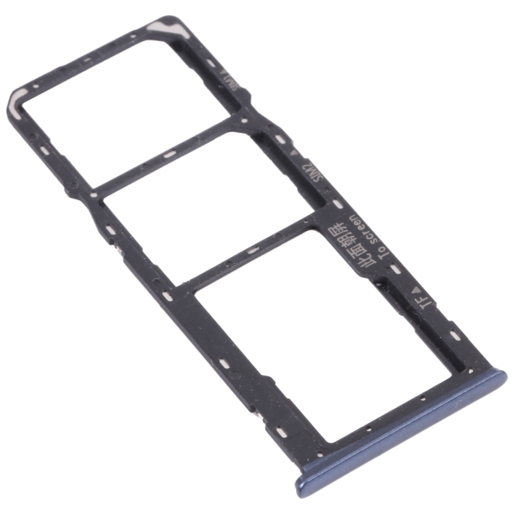 For OPPO A15s CPH2179  SIM Card Tray + SIM Card Tray + Micro SD Card Tray (Black)