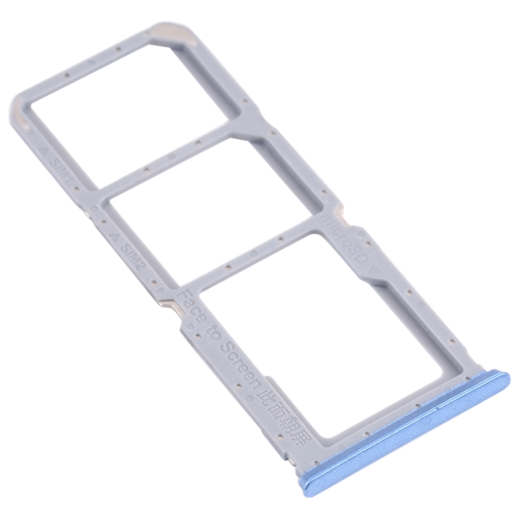 For OPPO A54S CPH2273  SIM Card Tray + SIM Card Tray + Micro SD Card Tray (Blue)