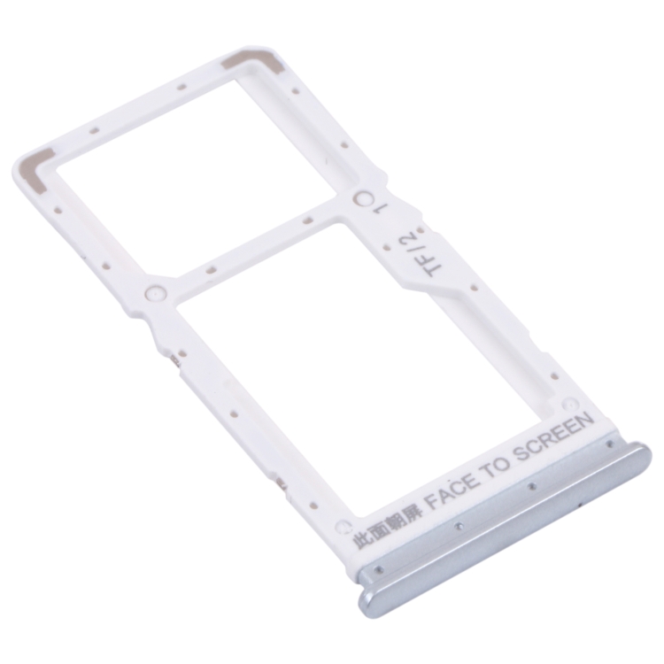 SIM Card Tray + SIM Card Tray / Micro SD Card Tray for Xiaomi Redmi Note 11 (China) 21091116AC / Redmi Note 11T 5G / Poco M4 Pro 5G 21091116AG, MZB0BGVIN(Silver)