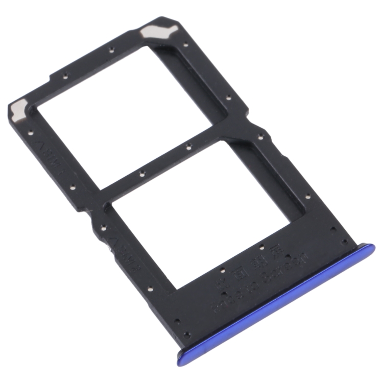 For OPPO Reno SIM Card Tray + SIM / Micro SD Card Tray (Blue)